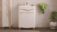 Тумба с раковиной Velvex Landush 60 напольная, светлый лен