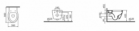 Унитаз подвесной VitrA Sunrise 5384B003-6061 с микролифтом
