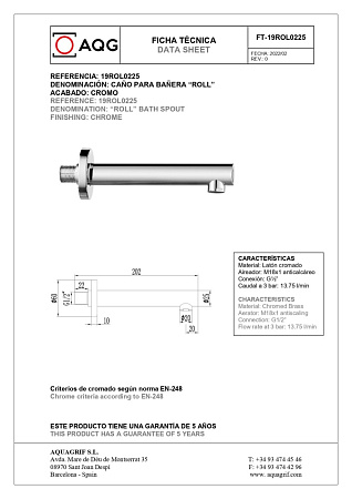 Душевой комплект AQG Beta 19BETER31602 хром