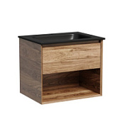 Тумба с раковиной Sancos Marmi 1.0 60 MR1.060ECH дуб чарльстон/черный