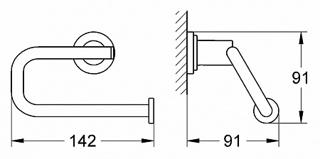 Держатель туалетной бумаги Grohe Atrio 40313000 хром
