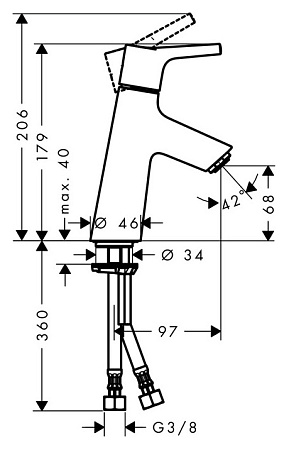 Смеситель Hansgrohe Talis S 72010000 для раковины, хром