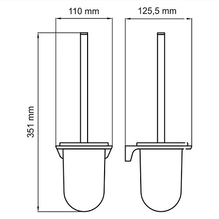 Ершик WasserKRAFT Glan K-5127 черный