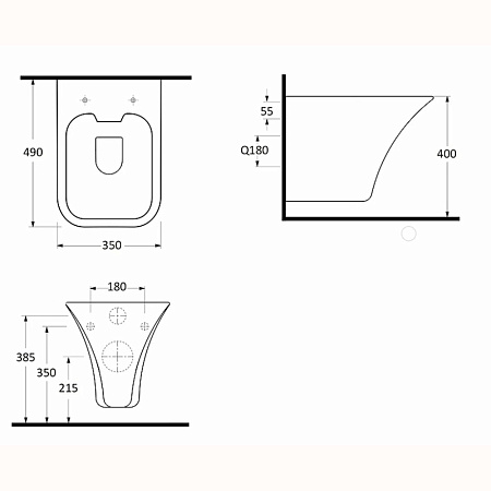 Унитаз подвесной beWash Ladoga 54303201 с системой микролифт, белый глянцевый
