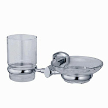 Стакан WasserKRAFT Oder K-3026 с мыльницей, хром