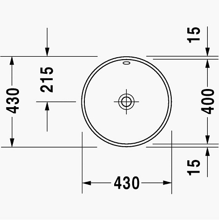 Раковина Duravit Architec 0468400000 встраивания снизу