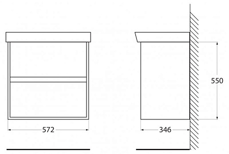 Тумба под раковину BelBagno Neon NEON-600-2C-SO-PB piino bianco
