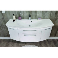 Тумба с раковиной Puris Vuelta WUA351416(722/161) 140 белая высокоглянцевая