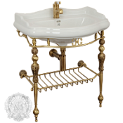 Консоль напольная с раковиной Migliore Bella ML.BLL-24.273.BR решетка 73 см