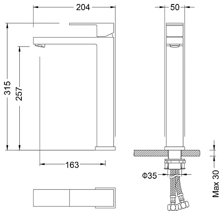 Смеситель Timo Selene 3011/17F для раковины, золото матовое