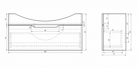 Тумба с раковиной Dreja Laguna 105 белая