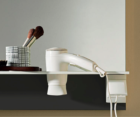 Зеркало Burgbad Eqio SEZQ090F2010 90х77 с полкой , светодиодной подсветкой, серый 