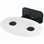 Сиденье для душа Ravak Ovo-P OVO-P II OPAL/BLACK B8F0000057 откидное, прозрачно-белое/черное