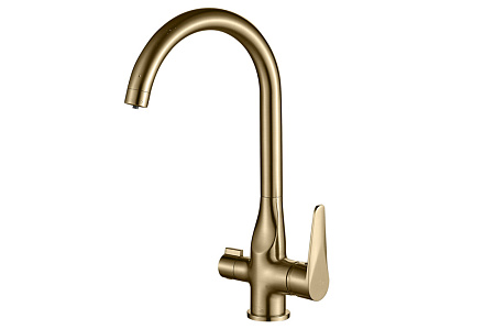 Смеситель Zorg Steel Hammer SH 910 BRONZE для кухонной мойки/для фильтра, бронза