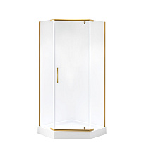 Душевой уголок Niagara Nova NG-6405-08 GOLD 90x90x190 стекло прозрачное/профиль желтое золото