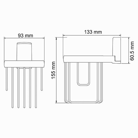 Держатель освежителя воздуха WasserKRAFT Leine K-5045 хром