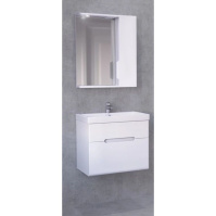 Мебель для ванной Jorno Moduo Slim Mod.01.50/P/W 50 подвесная, белая