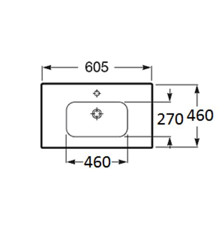 Раковина Roca Victoria 32799E000 60х46 