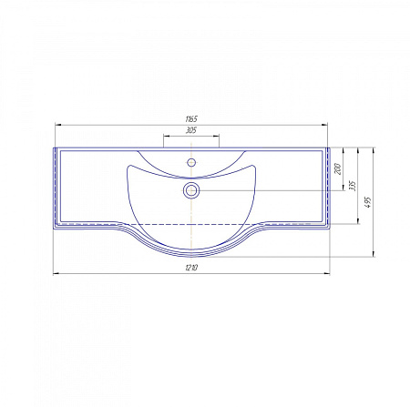 Тумба с раковиной Tessoro Foster TS-F90120-CH-N 120 подвесная, темный орех