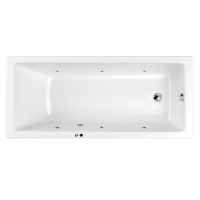 Ванна акриловая Whitecross Wave 0101.170070.100.SOFT.CR 170x70 с гидромассажем SOFT белый/хром