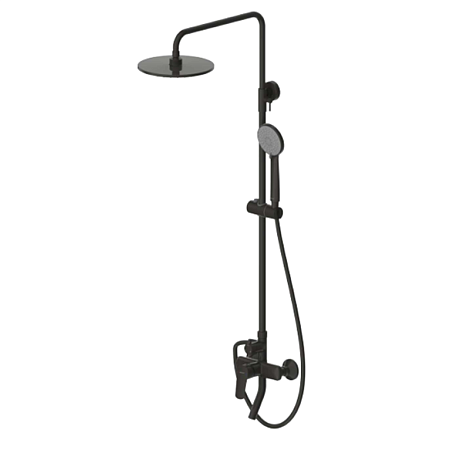 Душевая стойка Bravat Rhein F6429564BW-A-ENG черный матовый