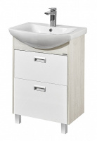 Тумба с раковиной Aquaton Бекка 1A196601BAC20 60 белый/дуб сомерсет