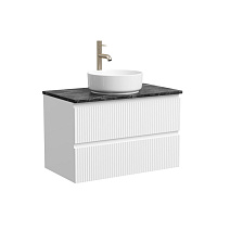 Тумба с раковиной и столешницей Sancos Snob R 80 SNR80W+TT80A1X Bianco/Black Sky
