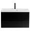 Тумба с раковиной BelBagno Marino MARINO-800-2C-SO-NL-P + BB800/450-LV-MR-AST 80 nero lucido
