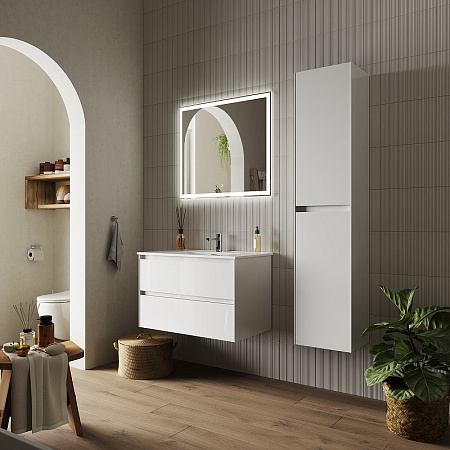 Тумба под раковину Sancos Cento 80 CN80W белый глянцевый