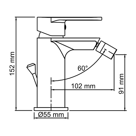 Смеситель WasserKRAFT Mindel 8506 для биде, белый