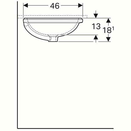 Раковина Geberit Variform 500.756.01.2 55х40 белый