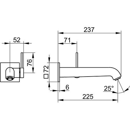 Смеситель Keuco Ixmo Soft 59516371202 для раковины, черный матовый