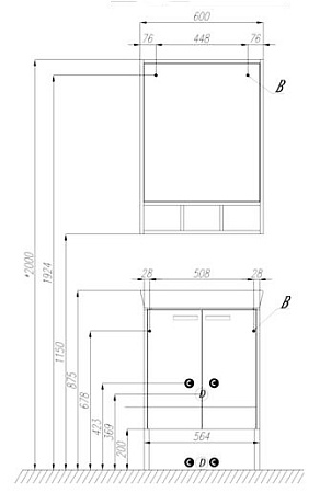 Ножки для мебели Aquaton Йорк 1A170403YO000 хром