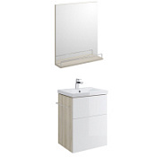 Мебель для ванной Cersanit Smart B-SU-SMA-CO50/Wh 50 белый/светлый ясень Мебель для ванной Cersanit Smart B-SU-SMA-CO50/Wh 50 белый/светлый ясень