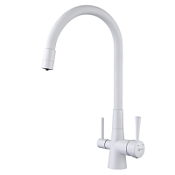 Смеситель Lemark Comfort LM3075W для кухонной мойки, белый