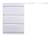 Тумба с раковиной напольная El Fante Даллас 130 L 3 ящика, пленка, белый