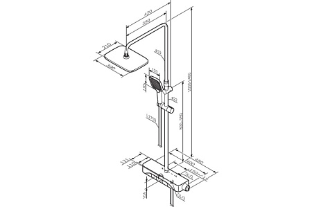 Душевая стойка Am.Pm Func F078F700 хром