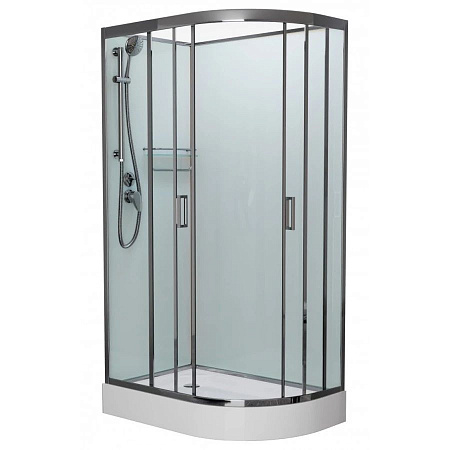 Душевая кабина Frank F412L М Brilliant 120x80 без крыши, стекло матовое, хром