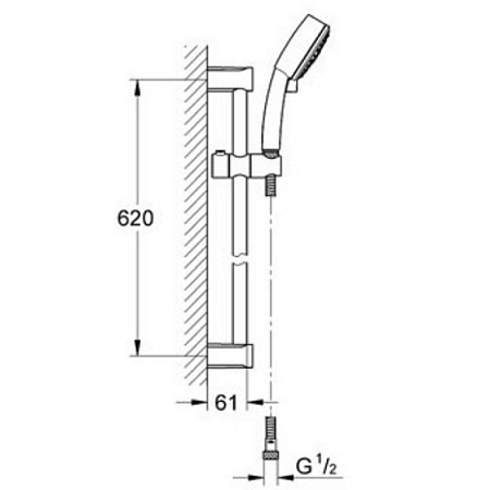 Комплект для ванной комнаты Grohe Eurosmart 121655