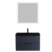 Мебель для ванной BelBagno Vittoria VITTORIA-800-2C-SO-GO-P 80 Grigio Opaco/черная раковина