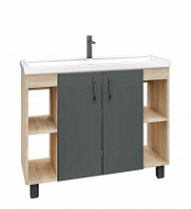 Тумба с раковиной Grossman Флай 101002 100 напольная, дуб сонома/серый