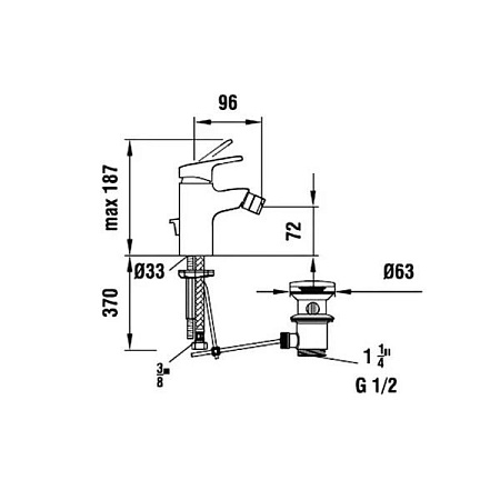 Смеситель Laufen Citypro HF500910100000 для биде, хром