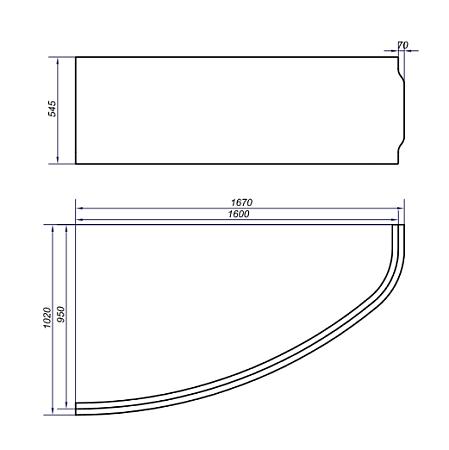 Панель фронтальная Cersanit Joanna PA-JOANNA*160 универсальная