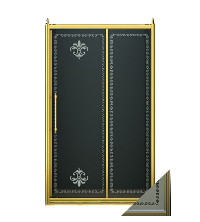 Душевая дверь в нишу Cezares Retro RETRO-BF-1-130-PP-Br 130