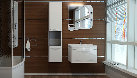 Тумба с раковиной Velvex Iva 65 белая