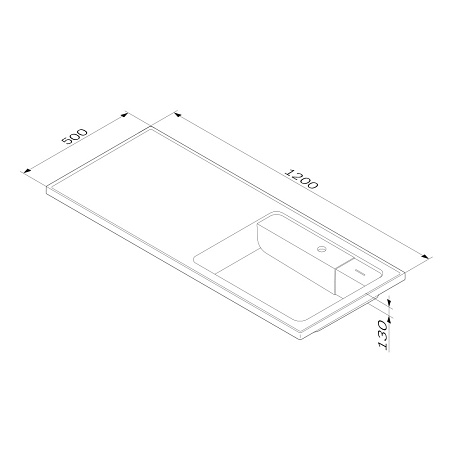 Раковина Am.Pm X-Joy M85AWPR1201WG 120 на стиральную машину
