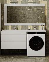 Мебель для ванной подвесная El Fante Даллас 150 L 2 ящика, пленка, белый