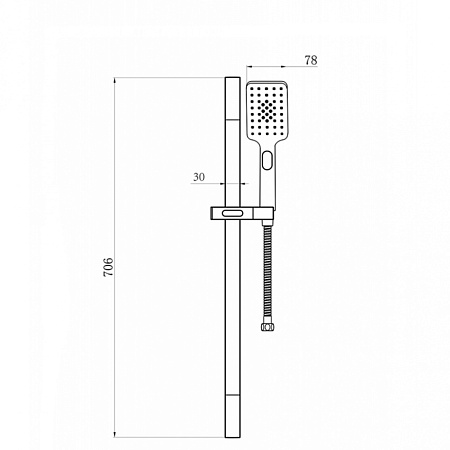 Душевой гарнитур Bravat Source D170BW-ENG черный