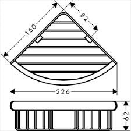 Полка Hansgrohe Logis Universal 41710000 угловая, хром