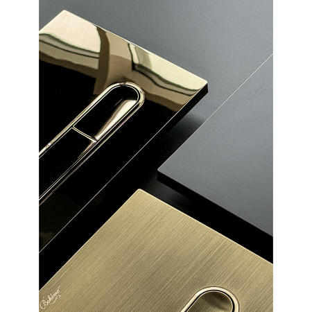 Кнопка смыва Boheme 667-GM оружейная сталь